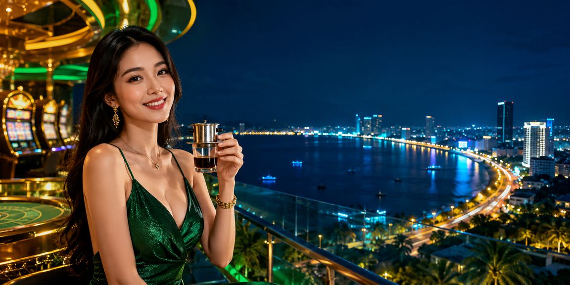 Người chơi slot game bên tách cà phê tại Đà Nẵng với giao diện di động